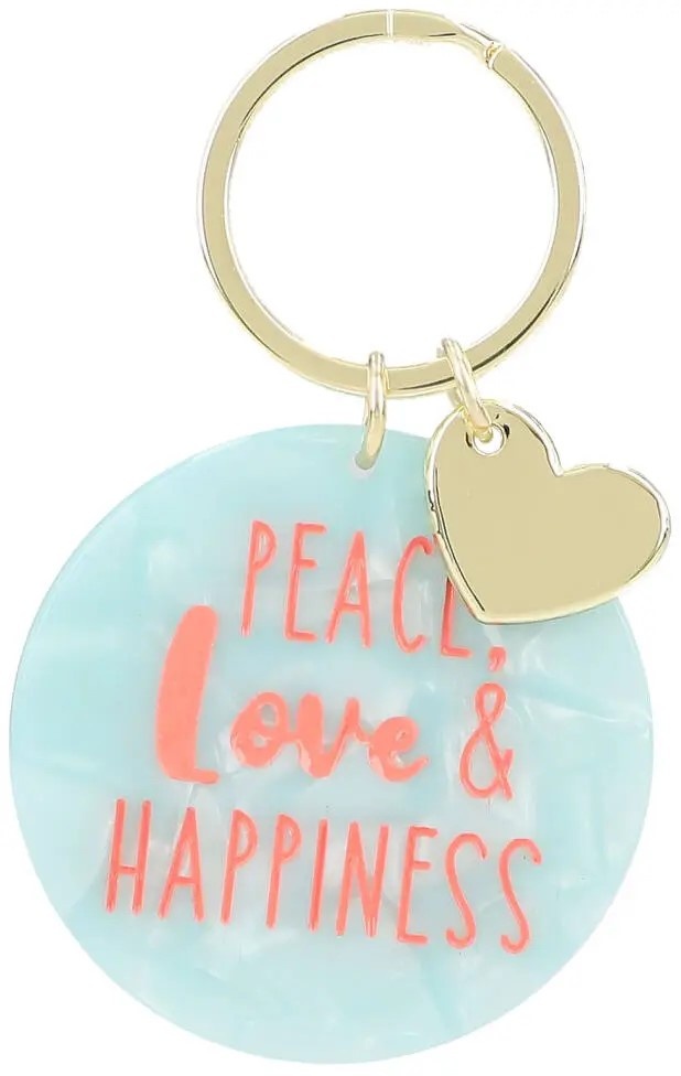 Depesche - Sleutelhanger Colours Club - Peace, Love & Hapiness