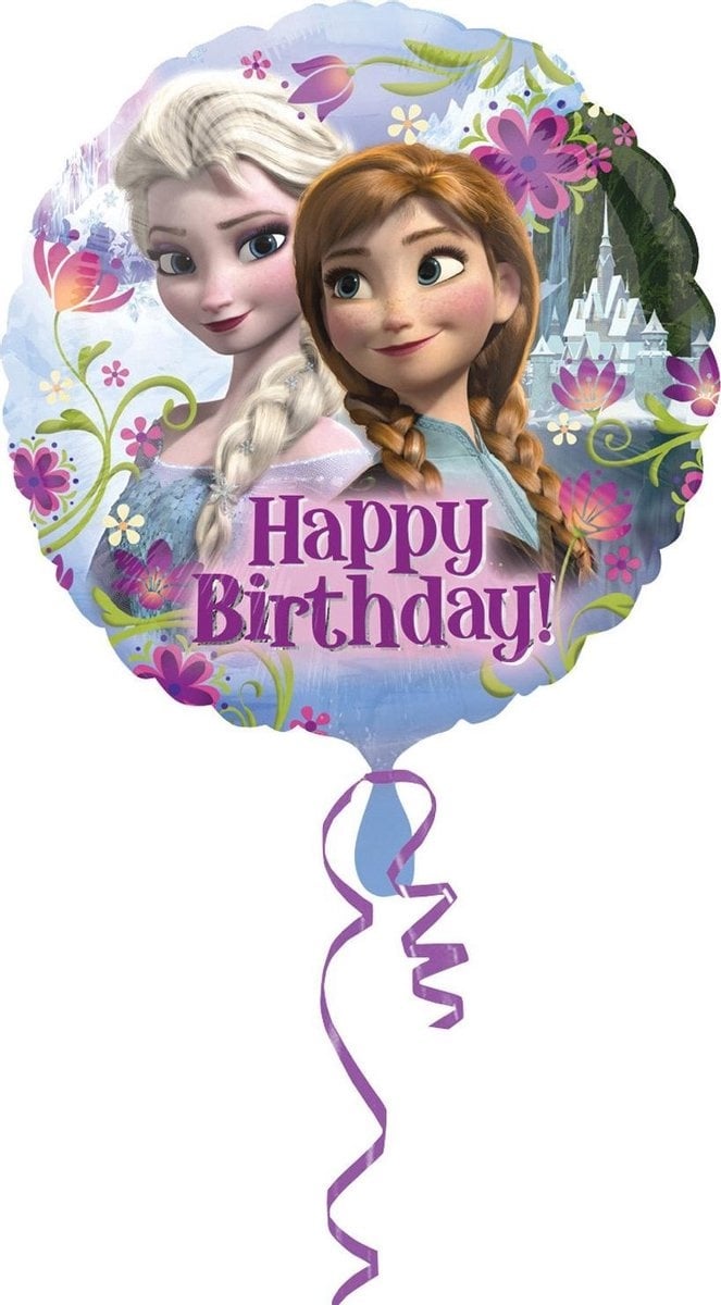 Disney - Happy Birthday ballon van Frozen - Decoratie > Ballonnen - 43 cm