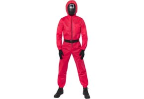 FUNIGLOBAL - Bewakerskostuum Squid Game roze volwassenen - M