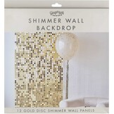Ginger Ray Shimmer Wall Backdrop Gold disc wand panelen 12 delig