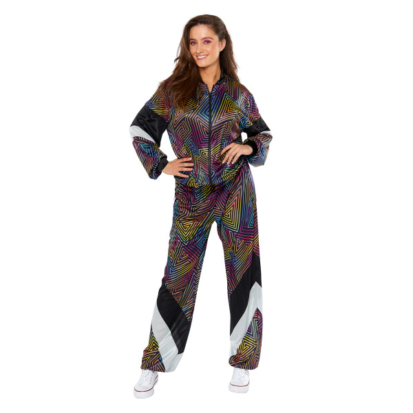 Volwassen kostuum Neon Retro Shell Suit Unisex Maat M