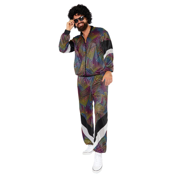 Volwassen kostuum Neon Retro Shell Suit Unisex Maat L