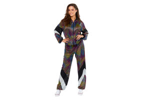 Volwassen kostuum Neon Retro Shell Suit Unisex Maat L