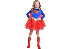 RIETHMULLER - Klassiek Supergirl-kostuum voor meisjes - 140/152 (10-12 jaar)
