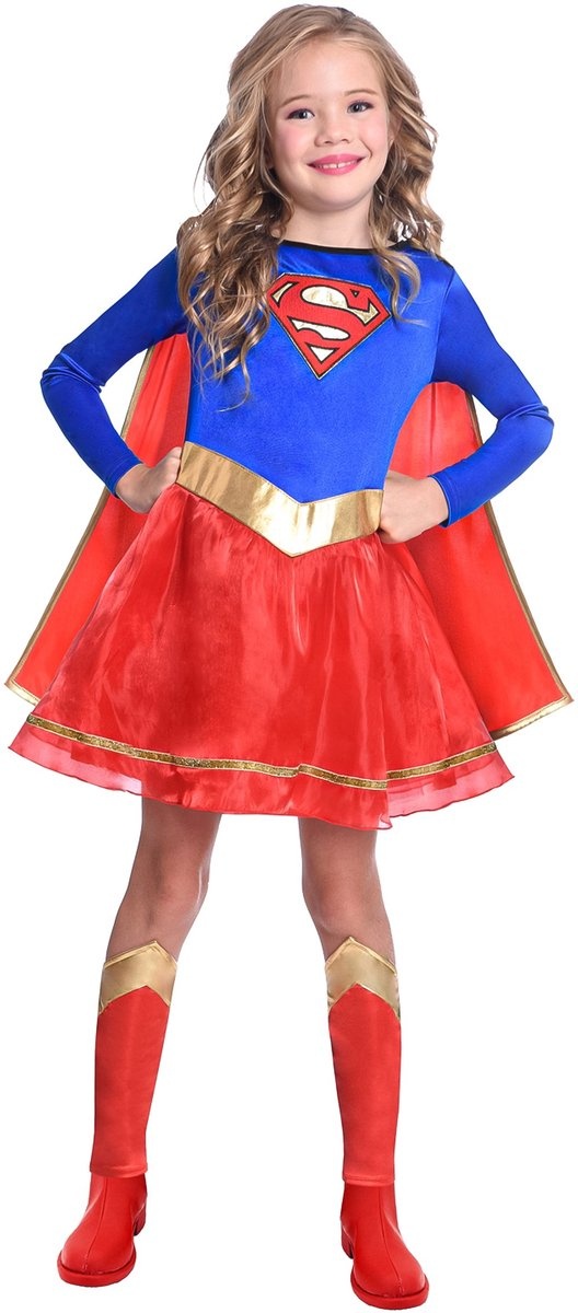 RIETHMULLER - Klassiek Supergirl-kostuum voor meisjes - 140/152 (10-12 jaar)