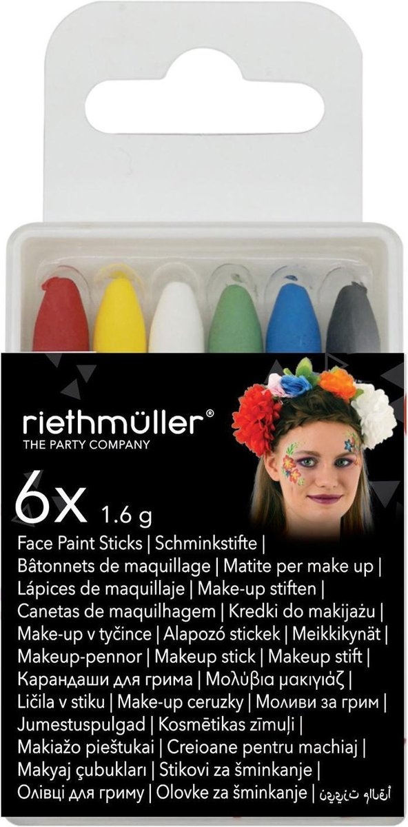 Riethmüller Schminkpotloden Halloween 1,6 Gram Wax 6-delig