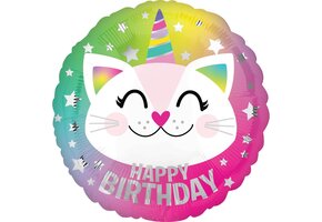 Amscan Folieballon Birthday Caticorn 43 Cm