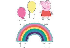 Amscan Verjaardagskaarsjes Peppa Pig 4 Stuks