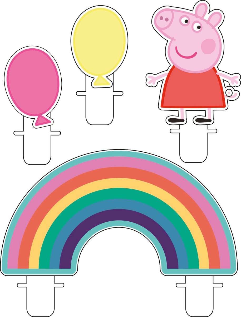 Amscan Verjaardagskaarsjes Peppa Pig 4 Stuks