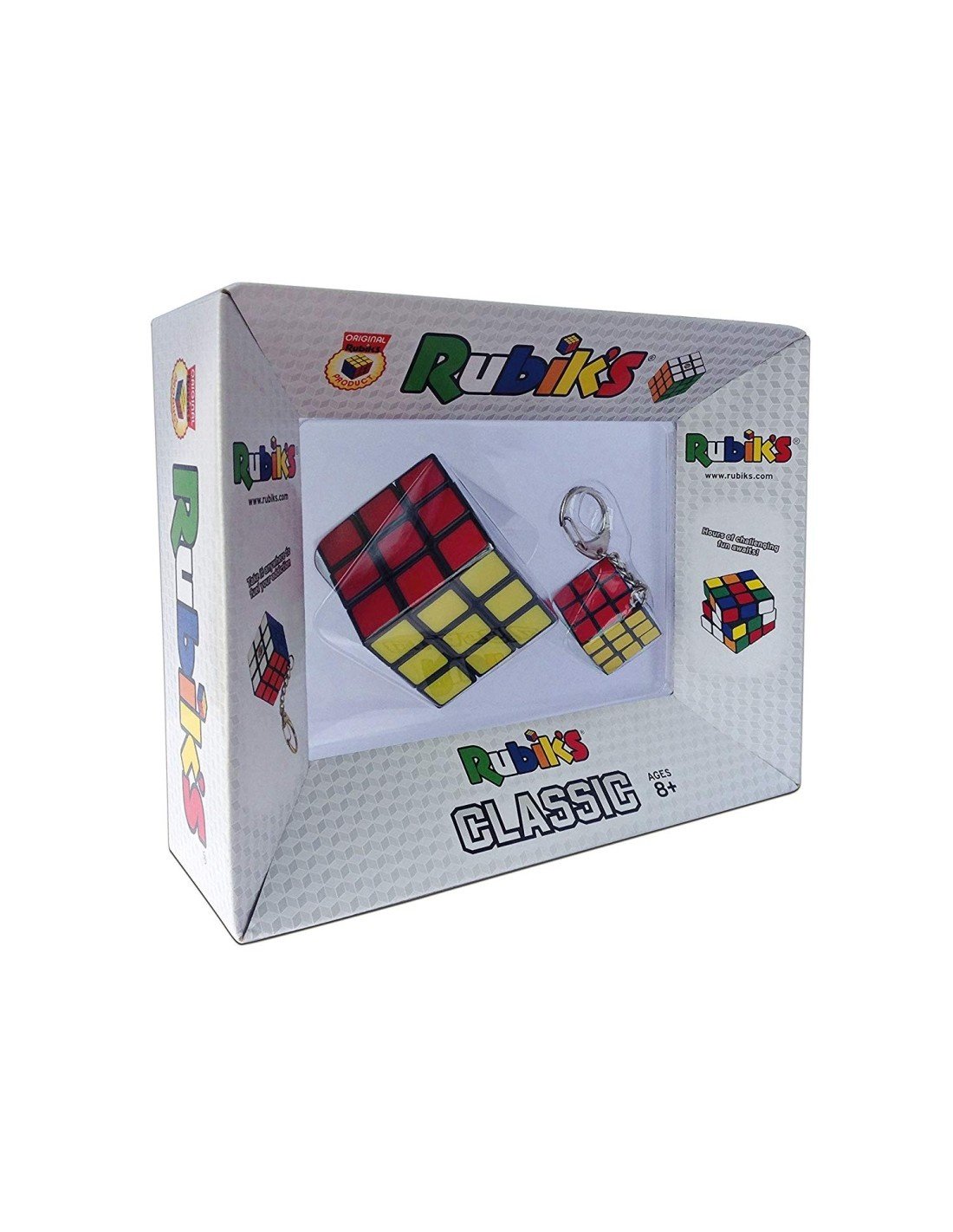 Rubik's Cube 3 x 3 set incl. mini Rubik's Cube sleutelhanger