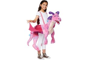 Amscan Kostuum Ride On Dragon Junior 98-128 Cm Roze 3-8 Jaar