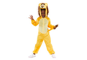 Child Costume Plush Lion Onesie Age 10-12 Years