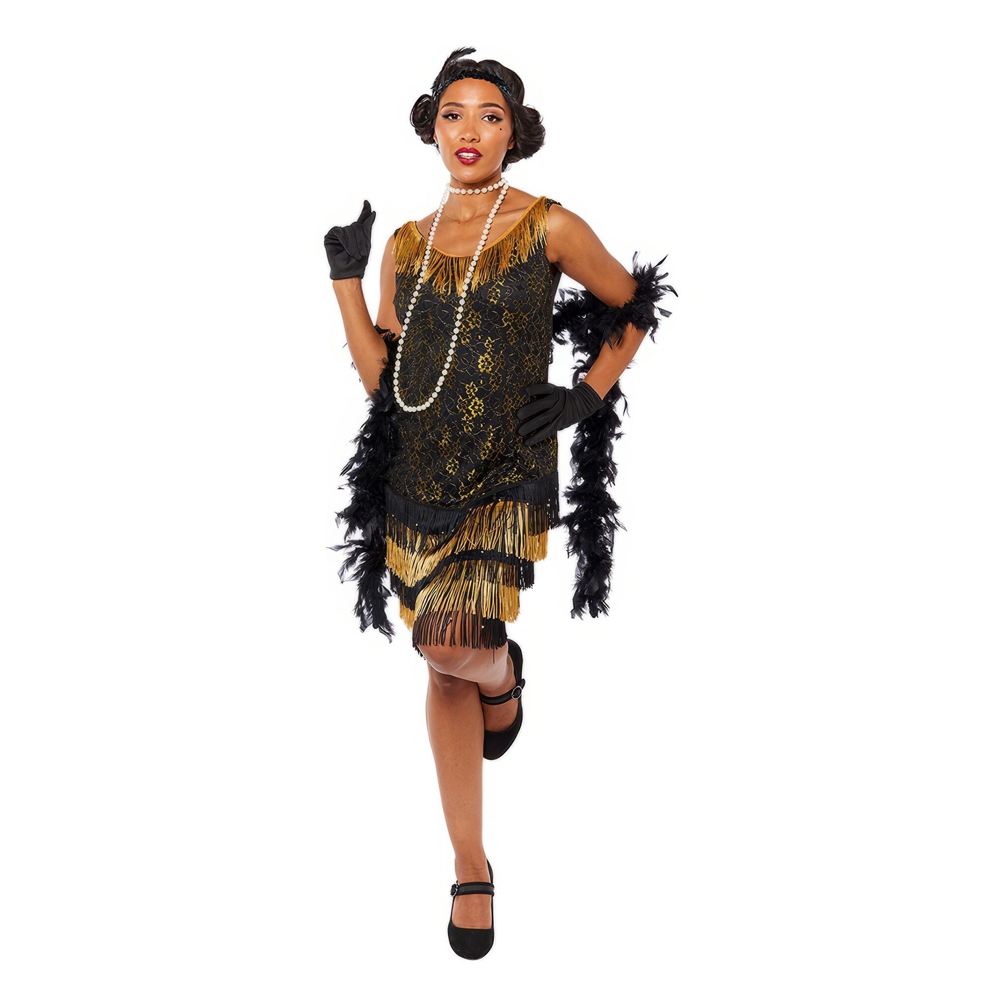 Amscan Charleston Lace Flapper - Jaren 20 Gatsby dames kostuum maat S