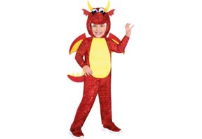 Amscan Kinderkostuum Draak Junior Polyester Rood/geel Mt 3-4 Jaar