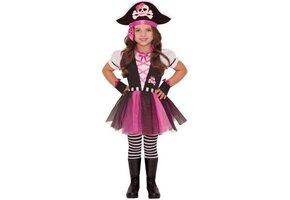 Amscan Verkleedpak Dazzling Pirate Roze Mt 4-6 Jaar
