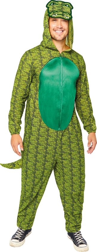 Krokodil Onesie Met Capuchon Volwassenen - Plussize XXL