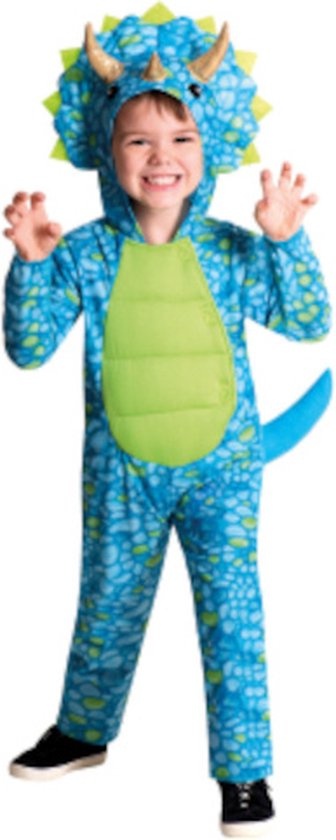 Amscan Kinderkostuum Dino Junior Polyester Blauw/groen Mt 6-8 Jaar