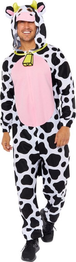 Koe Onesie Met Capuchon Plush Volwassenen - Maat S