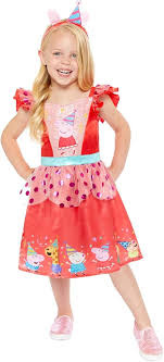 Peppa Pig Party Dress & Headband Kids Fancy Dress Kostuum Leeftijd: 2-3 jaar