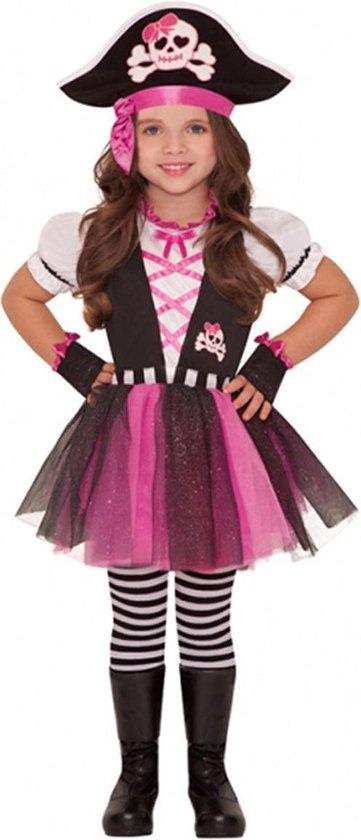 Amscan Verkleedpak Dazzling Pirate Roze Mt 3-4 Jaar