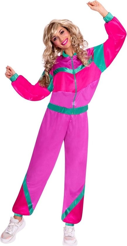 Amscan Verkleedpak Jogging Suit Dames Polyester Roze Mt Xl