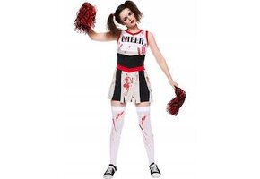 Carnaval halloween kostuum Zombie Cheerleader Maat M