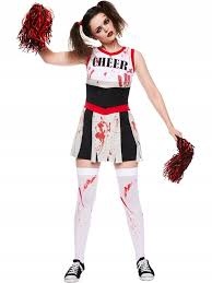 Carnaval halloween kostuum Zombie Cheerleader Maat M