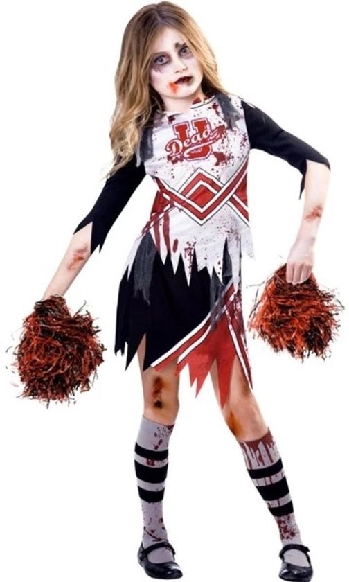 Zombie Cheerleader-kostuum 5-6 jaar