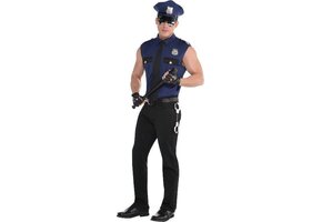 Amscan Kostuum Under Arrest Heren Polyester Zwart/navy Mt Xl