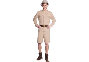 Amscan Verkleedkostuum Safari Heren Polyester Beige 3-delig Mt Xl