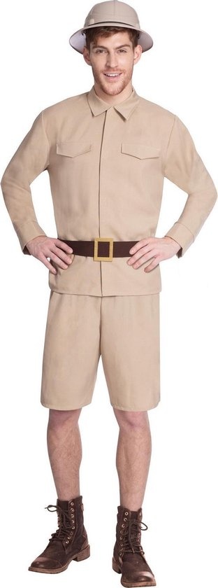 Amscan Verkleedkostuum Safari Heren Polyester Beige 3-delig Mt Xl