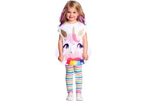 Amscan Kinderkostuum Eenhoorn Meisjes Polyester Wit Mt 3-4 Jaar