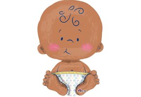 Amscan Folieballon Baby 40 X 60 Cm Donkerbeige