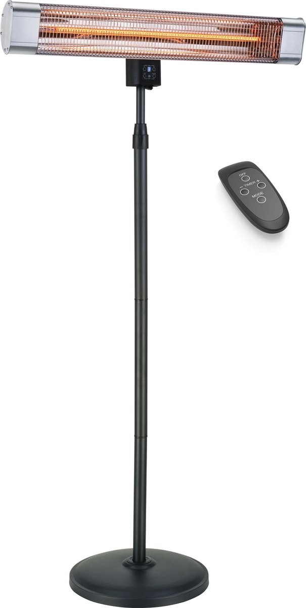 Patio terras heater op standaard 2400 watt met afstandsbediening