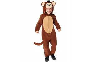Carnaval Kinder kostuum Aap onesie  4-6 jaar