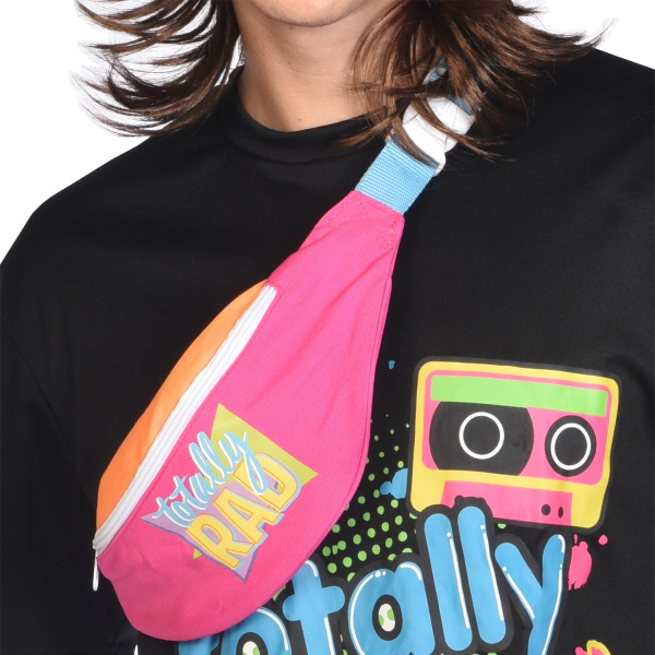 Amscan Carnaval Kostuumaccessoire jaren 80 heuptasje/Walkman tasje, one size