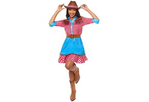 Amscan Carnaval Cowgirl Kostuum Delilah met Hoed - Maat M