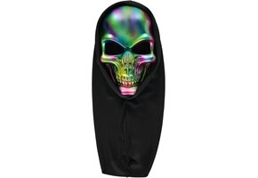 Electroplate Skull Hood - Skelet masker met kap