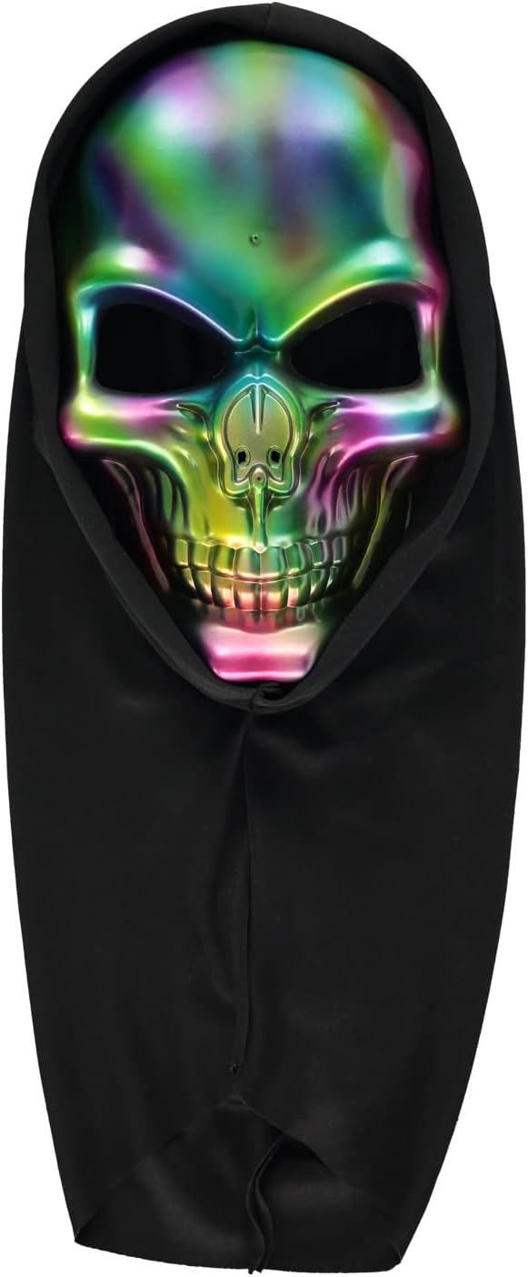 Electroplate Skull Hood - Skelet masker met kap