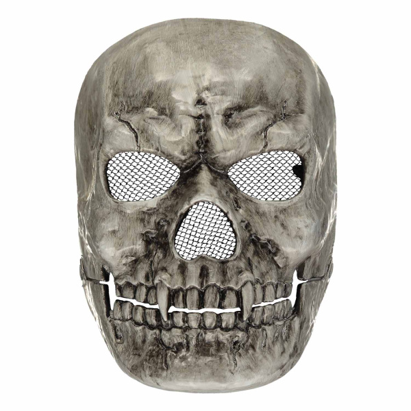 Amscan  Skull Masker met beweegbare kaak en skeletmotief One size