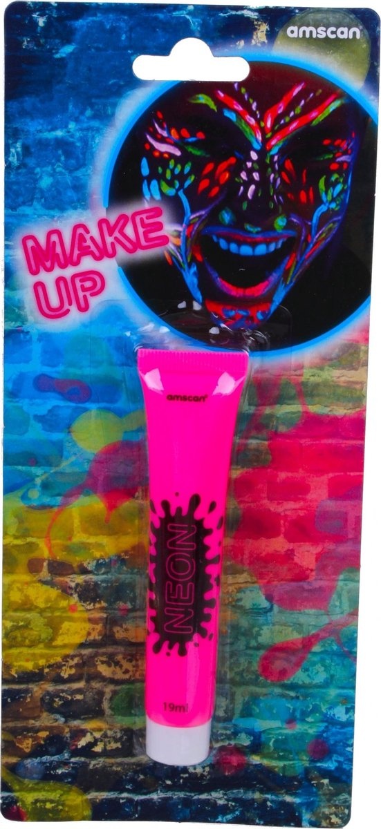 Amscan UV Make up Schmink 19ml Neon Roze