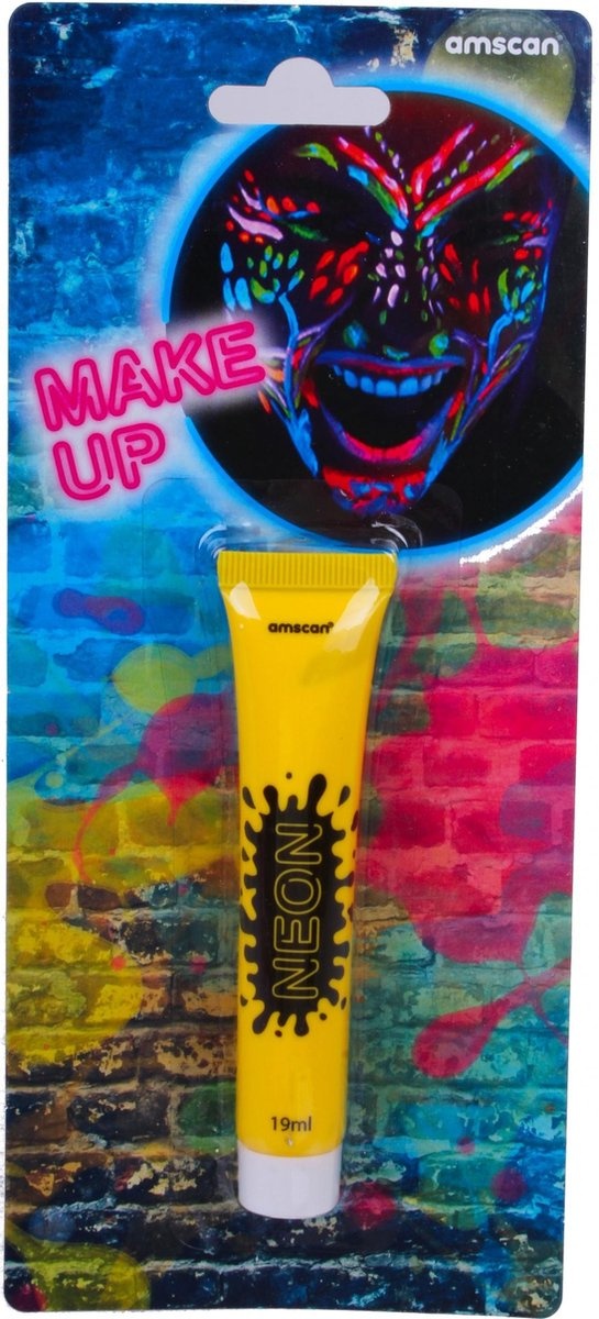 Amscan UV Make up Schmink 19ml Neon Geel