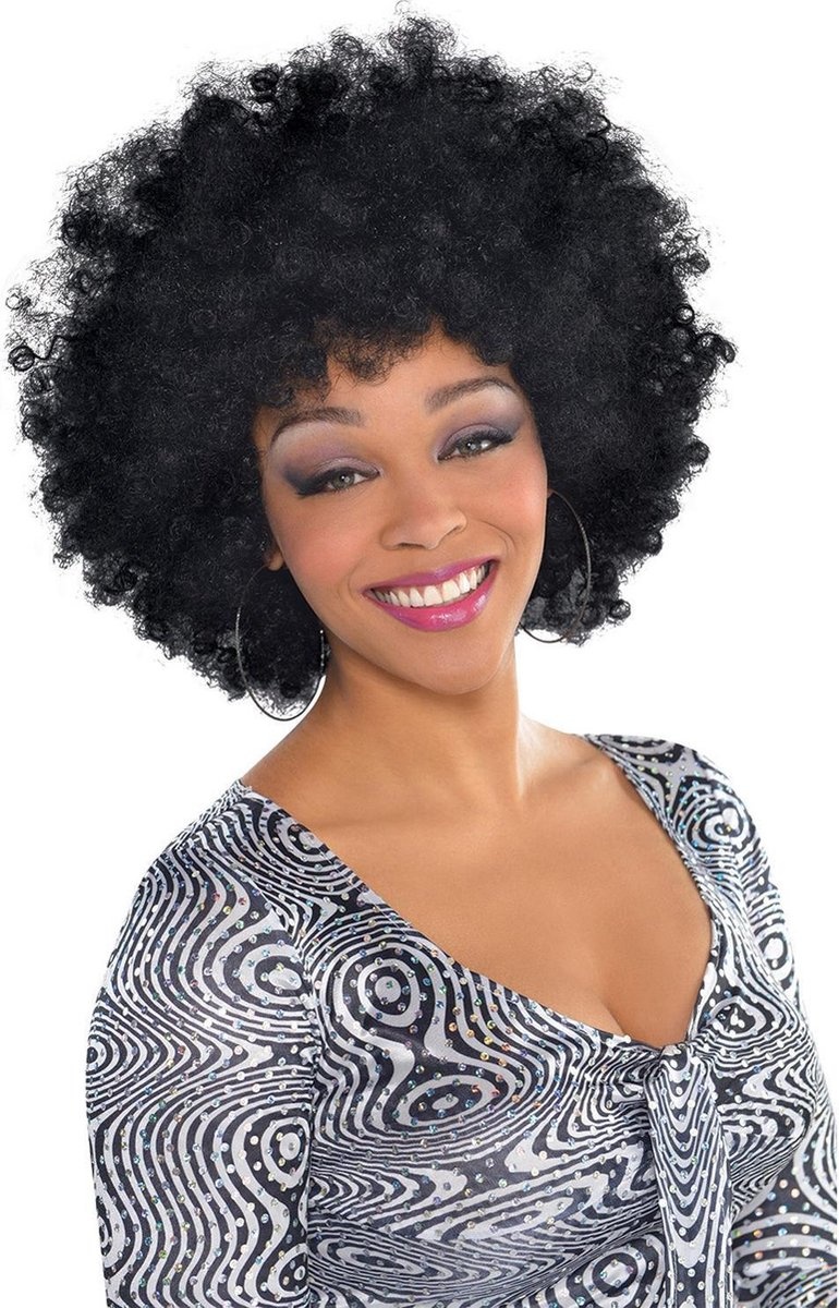 Amscan Pruik Afro Unisex Zwart