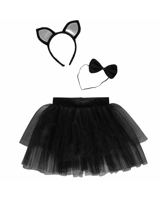 Amscan Accessoire set Kat - 3-delige set Zwart