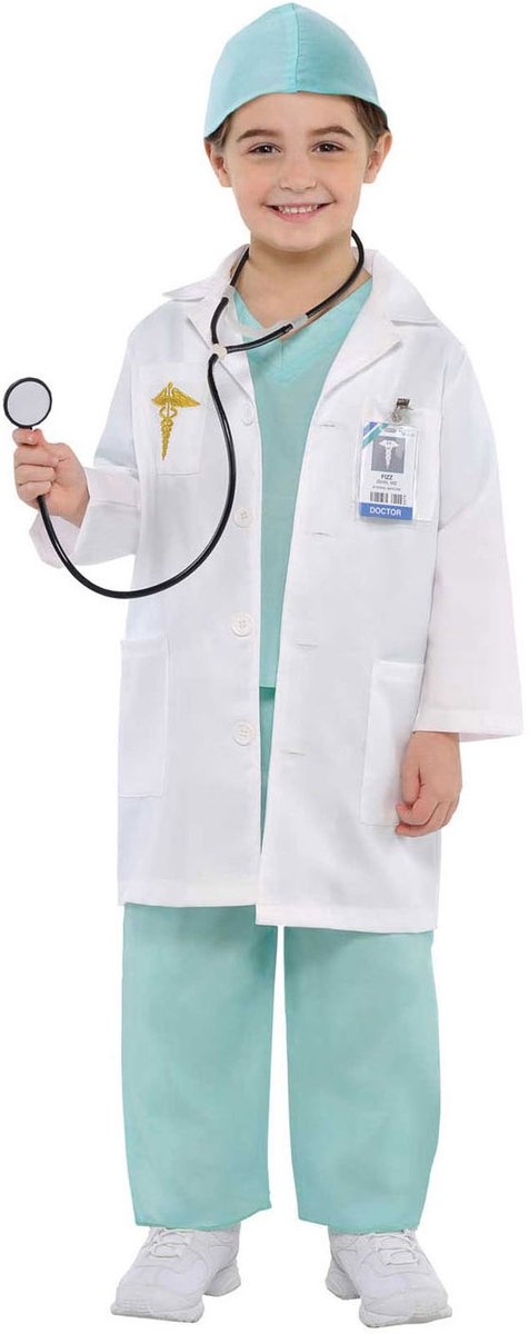 Amscan Verkleedpak Doctor Wit/groen Mt 3-4 Jaar