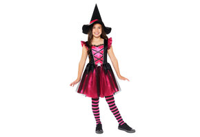 Amscan  Kinderkostuum Pink Witch - Roze Heks Maat 6-8 jaar