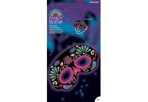 Amscan Masker Glow In The Dark Sierlijk - 1 exemplaar assorti uitgeleverd