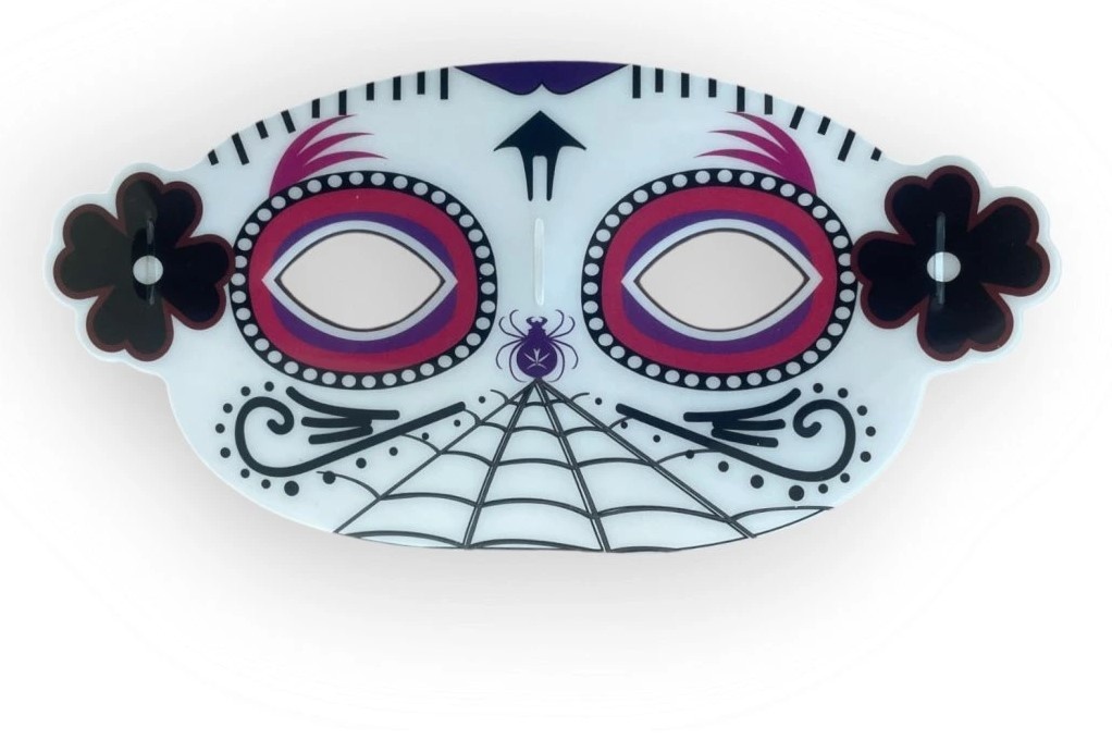 Amscan Masker Glow In The Dark Sierlijk - 1 exemplaar assorti uitgeleverd