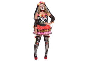Dameskostuum voor Día de Muertos (Dag van de Doden), maat XL