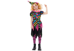 Amscan Kinderkostuum: Funhouse Clown meisjeskostuum maat 8-10 jaar